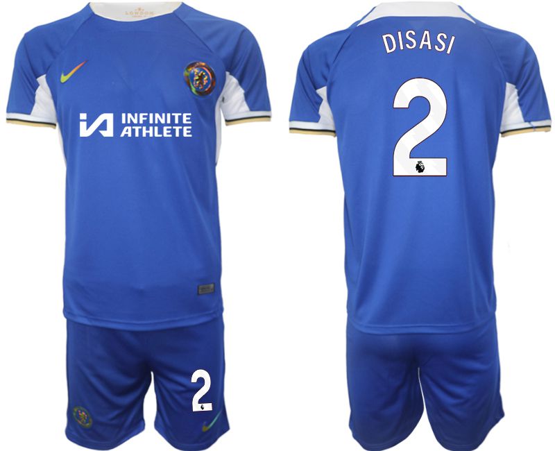 Men 2023-2024 Club Chelsea FC home blue 2 Soccer Jersey